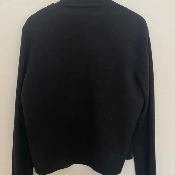 Diane Von Furstenberg black knit cardigan open front XL excellent condition - Picture 4 of 4